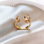 Champagne Crystal Gold Color Rings 2026 New Design Fashion Jewelry Trendy Women's Finger Accessory Wedding Ring for Index Finger