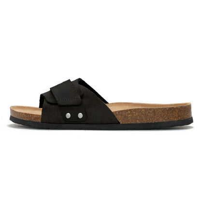 Sandálias de cortiça com sola macia para homens e mulheres, sapatos de praia, chinelos retrô, moda verão