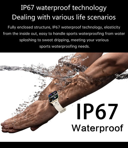 LIGE New Bluetooth Call Smart Watches Women Wrist Watch Sports Fitness Watches IP67 Waterproof Smartwatch For iPhone Android iOS