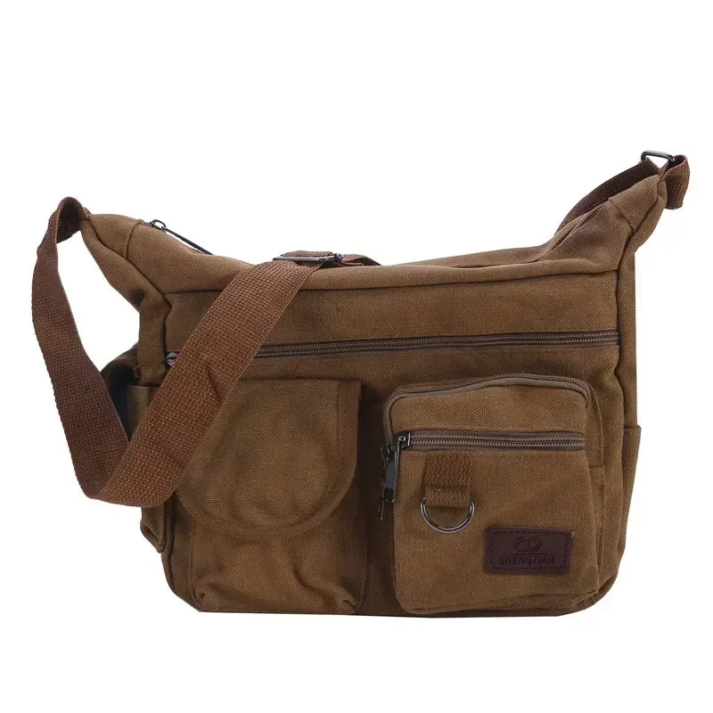 Casual Tote Travel Male Crossbody Bag Men's Canvas Shoulder Bags Luxury Messenger Bags Fashion High Quality Handbag Chest Bag