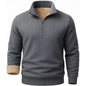 3 Pack Men's Long Sleeve Zip Thick Pullover Winter Warm Sherpa Lined TShirt Men Autumn Outdoor Heavyweight Sweatshirts US SIZE
