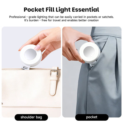 Portable Magnetic Beauty Light with Mirror, USB Rechargeable Selfie Light for Makeup