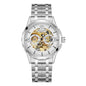 Men Automatic Watch  Stainless Steel Strap Skeleton Mechanical Watches Top Brand Luxury Pointer Watch