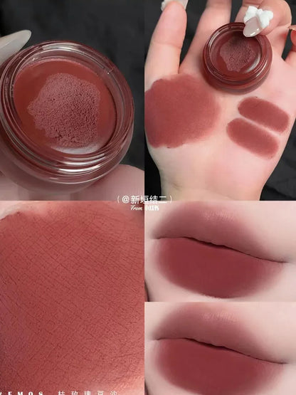 Into You Canned Lip Mud Matte Velvet Whitening Long lasting Lipstick Frost Lip Glaze Natural Bare Color