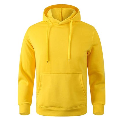 Unisex Casual Hoodie – Solid Color Pullover Sweatshirt