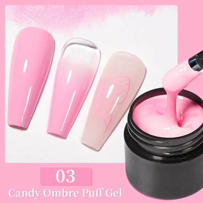 30ML Glitter Poly Nail Gel Hema Free Pink Glitter Acrylic Gel Finger Extension Nail Gel Semi-Permanent Nail Varnish For Manicure