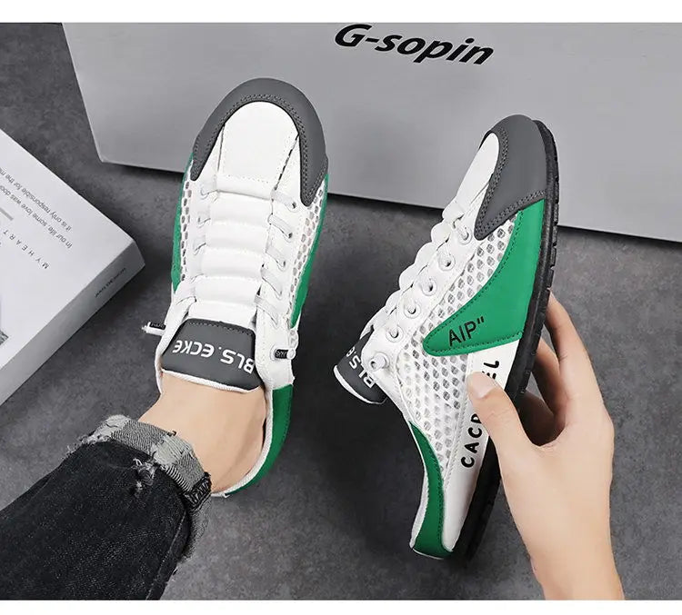 Summer Men's Mesh Slip on Half Slippers Fashion Man's