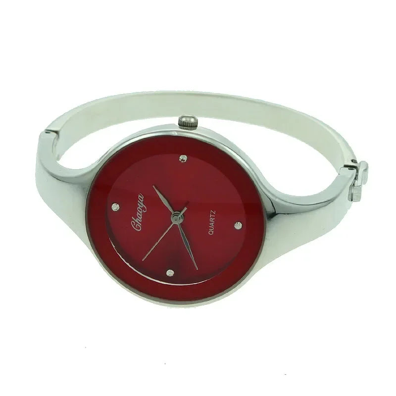 Minimalist Women Cuff Watch Fashion Casual Round Lady Women Bracelet Girls Watches Gold Stainless Steel Quartz Watch Reloj Mujer