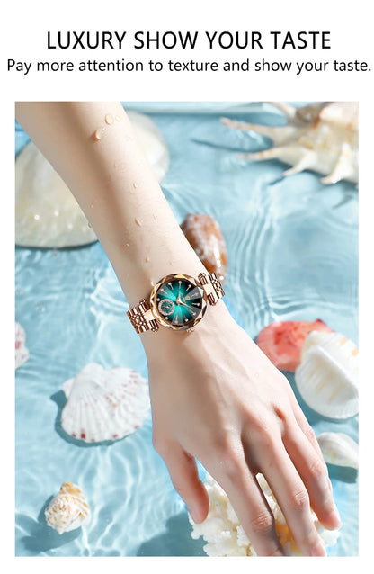 POEDAGAR Elegant Luxury Women's Quartz Watches Waterproof Stainless Steel Watch for Woman Casual Fashion Ladies Wristwatch reloj