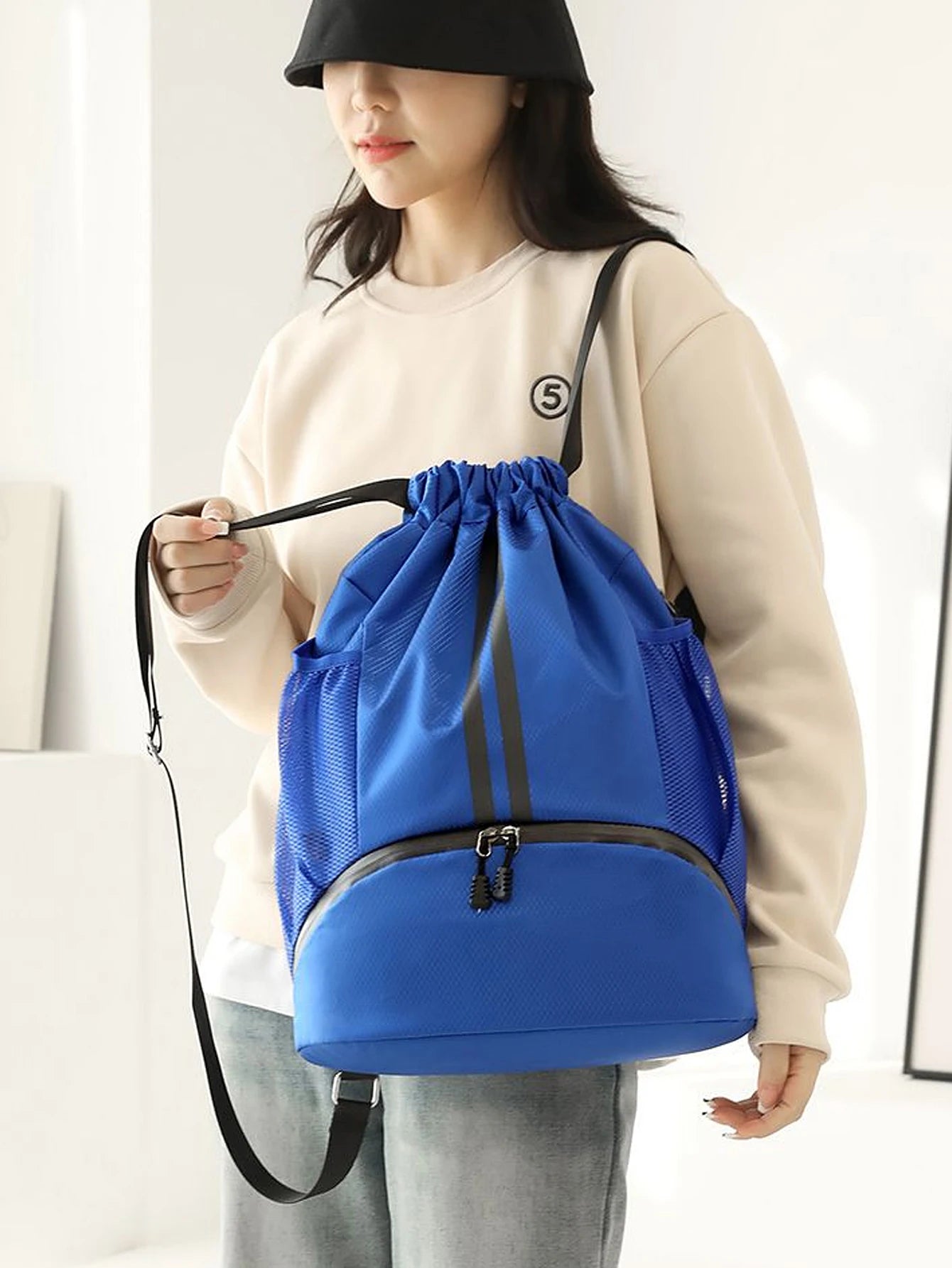 Sport Drawstring Backpack – Dry & Wet Separation Gym Bag