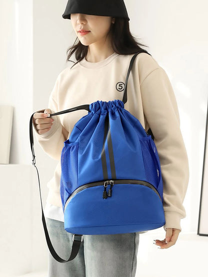 Sport Drawstring Backpack – Dry & Wet Separation Gym Bag