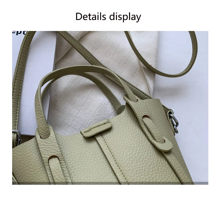 Bucket Handbags Women 2026 New Large Capacity Shoulder Crossbody Bags Luxury Designer Ladies Texture Leatrher Tote Bags