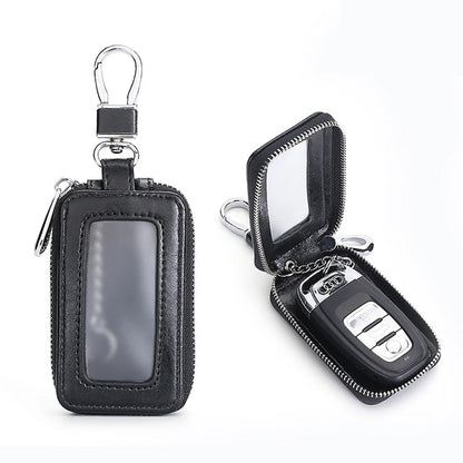Visual Mirror Key Case Men & Women Leather Car Key Bag Wallet Fashion Housekeeper Holders Key Rings Home Key Zipper Bag
