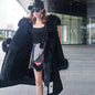 Maomaokong Winter Woman Natural Fur Overcoat Plus Size Black Parkas Raccoon Real Fur Lining Extra Larg Warm Jacket Coats Long