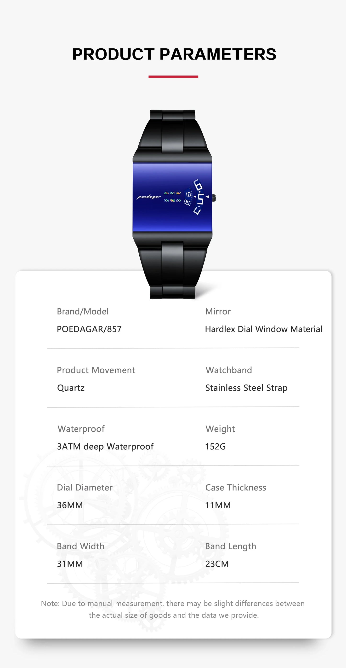 POEDAGAR Fashion Military Man Clock Waterproof Stainless Steel Elegant Man Wristwatch Quartz Business Men's Watches Reloj Hombre