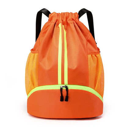 Sport Drawstring Backpack – Dry & Wet Separation Gym Bag