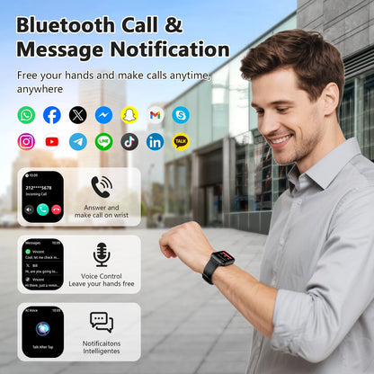 Blackview 2025 R30 Max Smartwatch with Flashlight 1.91'' TFT Screen Health Monitoring Bluetooth Call Watches for Men Women Gifts