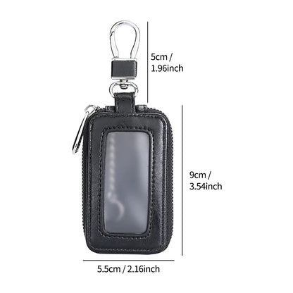 Visual Mirror Key Case Men & Women Leather Car Key Bag Wallet Fashion Housekeeper Holders Key Rings Home Key Zipper Bag