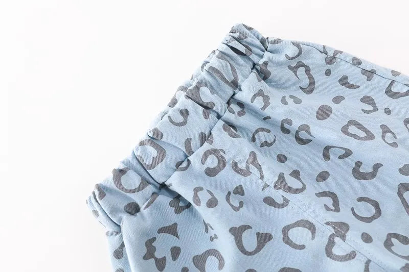 Baby Boys Girls Clothes stamp Cotton T-Shirt Pants 2Pcs/sets