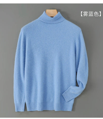 100% wool high neck sweater with pullover for men