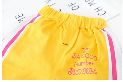 Baby Boys Girls Clothes stamp Cotton T-Shirt Pants 2Pcs/sets