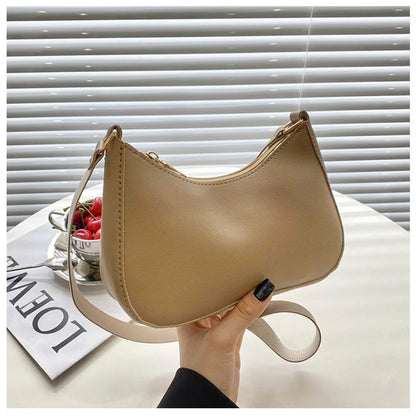 WOMEN'S Bag Underarm Bag  Handbags Retro Solid Color PU Leather Shoulder Underarm Bags Casual Women Hobos Handbags