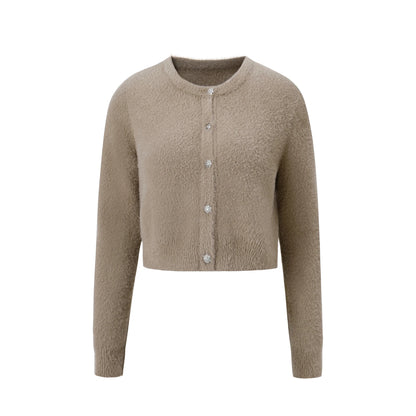 AP Mulheres 2026 Outono e Inverno Mohair Cardigan Senhora Personalizado