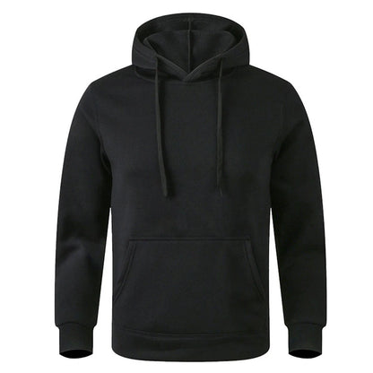 Unisex Casual Hoodie – Solid Color Pullover Sweatshirt