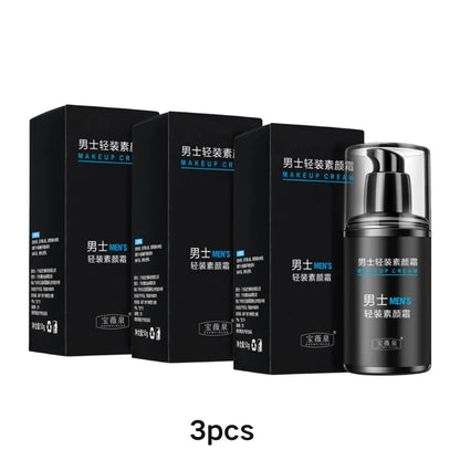 50g Men's Natural Makeup Cream Not Sticky Face Foundation Moisturizing Remove Darken Skin Care Gel Improve Shrink Pore Oil