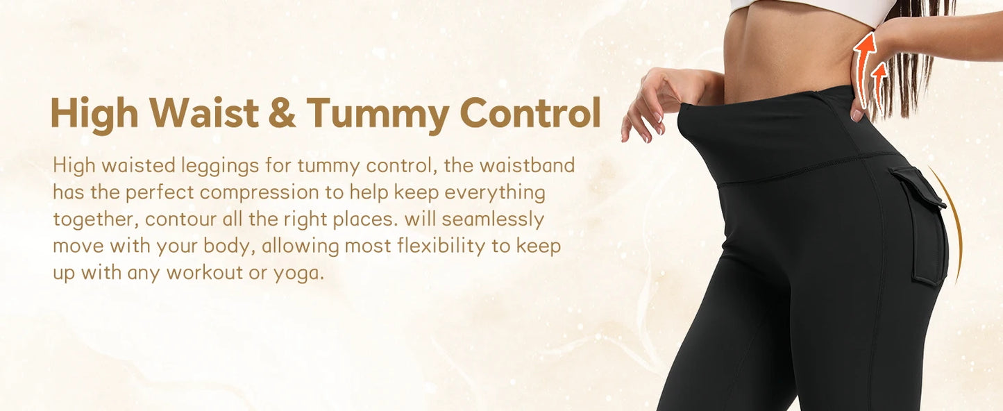 Women's High Waist Flare Yoga Pants – Tummy Control Bootcut Leggings