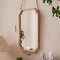 Retro Solid Wood Dressing Mirror Makeup Mirror Wall-mounted Bathroom Toilet Wall-mounted Punch-free Rectangular Bathroom Mirror