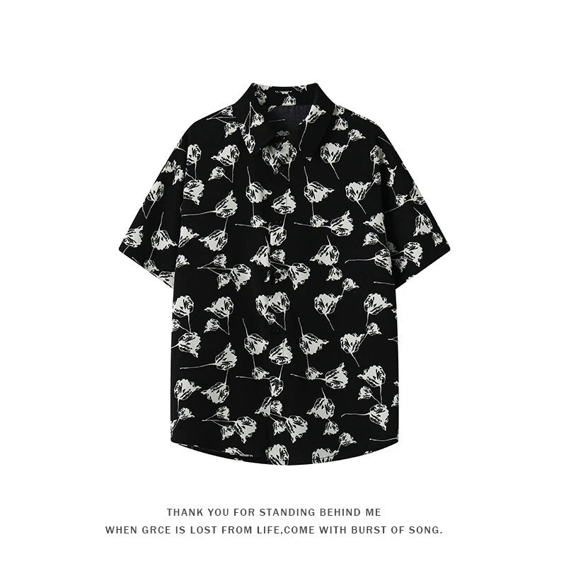 LEGIBLE Summer Shirts Men Loose Thin Cotton Short Sleeve Shirts Male Fashion Stand Solid Color 4XL 5XL