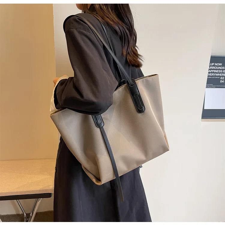 Women Handbags large Capacity Tassels Female Shoulder Bags Soft Oxford Travel big Totes new ladies Hand Bag black