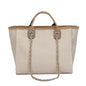 Women Tote Bags Fashion Canvas Large Capacity Handbag Casual Chains Shoulder Bags Ladies Big Messenger Bag Shopping Bag