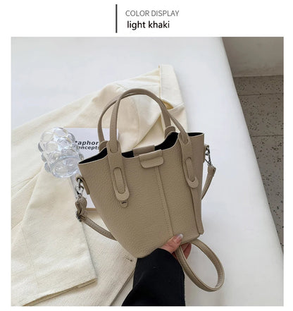 Bucket Handbags Women 2026 New Large Capacity Shoulder Crossbody Bags Luxury Designer Ladies Texture Leatrher Tote Bags