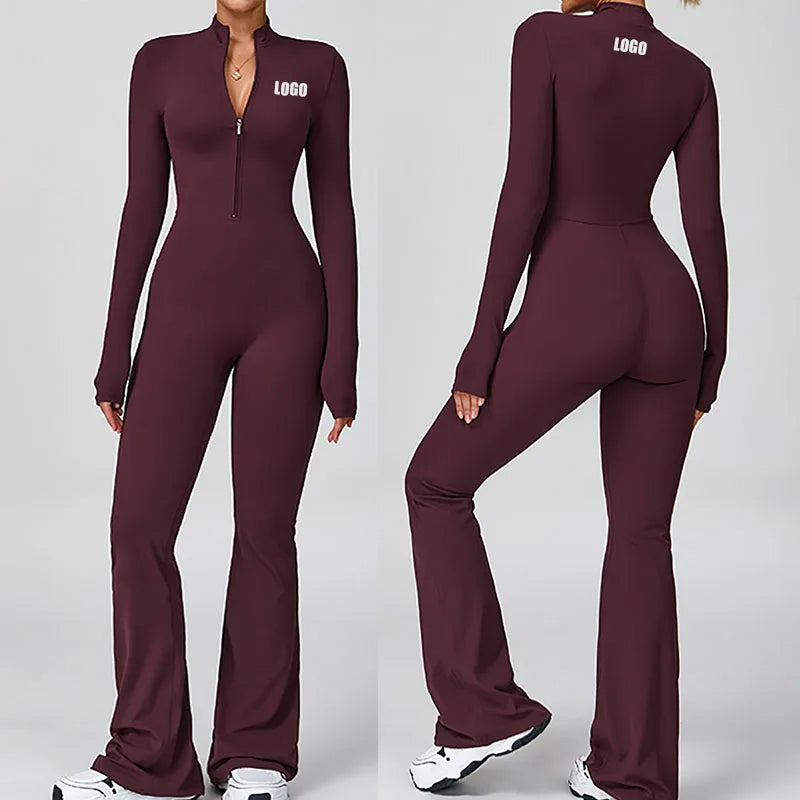 Women's Yoga Onesie Jumpsuit – Long Sleeve Cloud-Feel Sport Tights