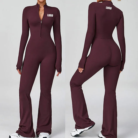 Women's Yoga Onesie Jumpsuit – Long Sleeve Cloud-Feel Sport Tights