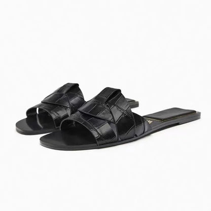 Sandálias femininas de dedo aberto, chinelos de verão ao ar livre, casuais, respiráveis, planas, em forma de T, macias, confortáveis, sapatos de salto, na moda