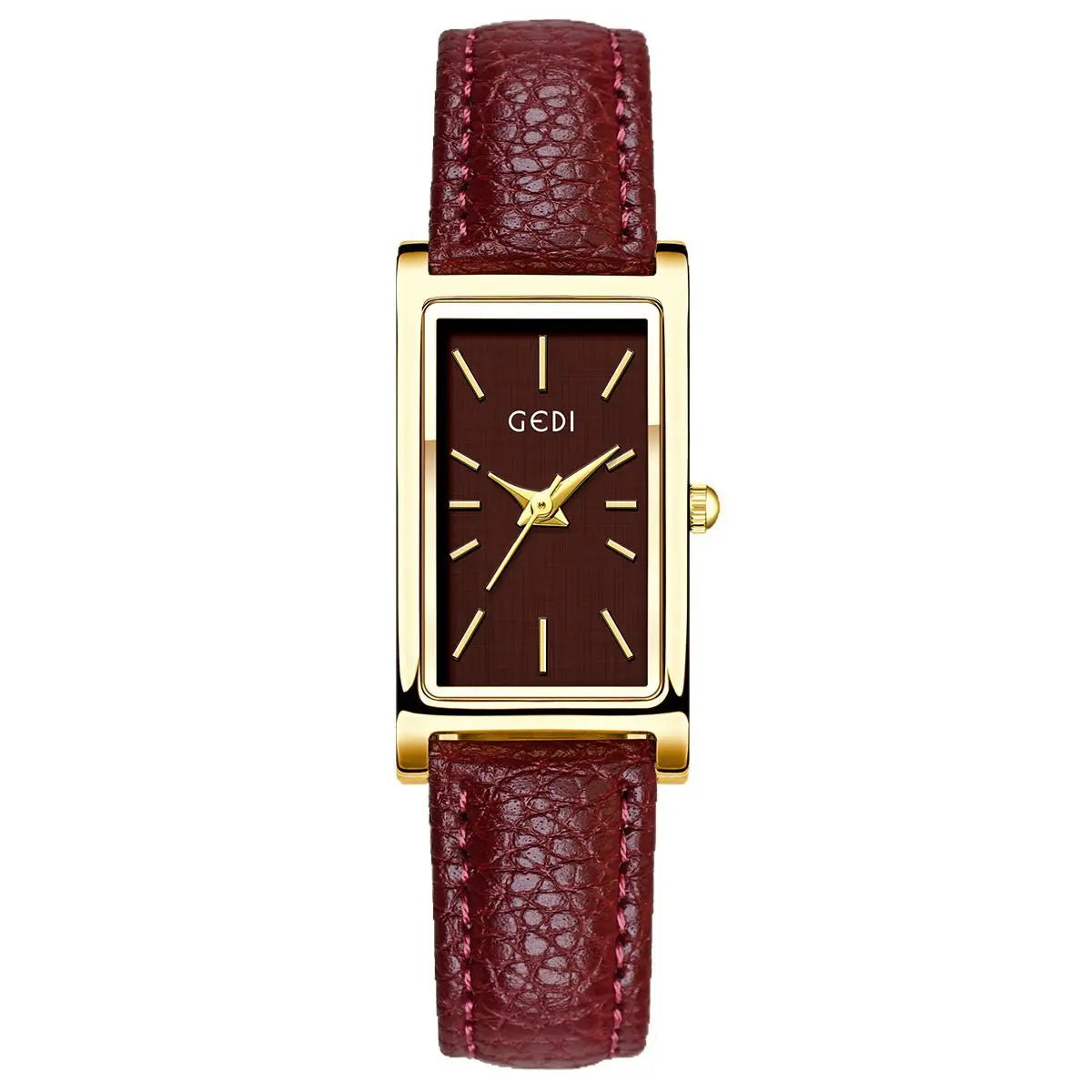 Ladies Watch Simple High-end Feel  Ankela Red Square Temperament Retro Style Waterproof belt Women's Fashion Quartz Watches