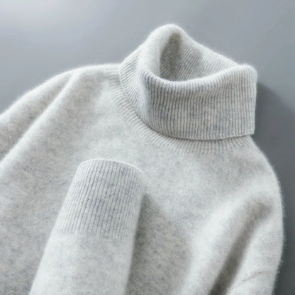 100% wool high neck sweater with pullover for men