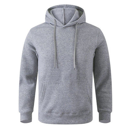 Unisex Casual Hoodie – Solid Color Pullover Sweatshirt