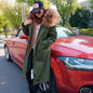Maomaokong Winter Woman Natural Fur Overcoat Plus Size Black Parkas Raccoon Real Fur Lining Extra Larg Warm Jacket Coats Long