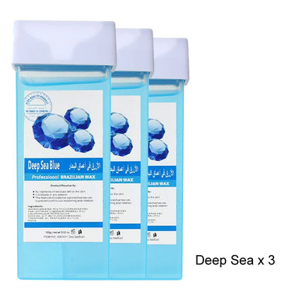 Rose Wax Roll-On Refills-Painless Hair Removal Cartridge for Bikini/Body, Hypoallergenic & 100% Natural Formula,Hair Removal Kit