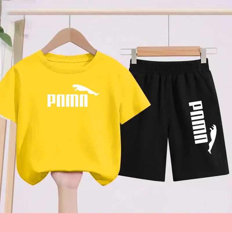 Summer 2 Piece Set 3-12 Age Children T-Shirt