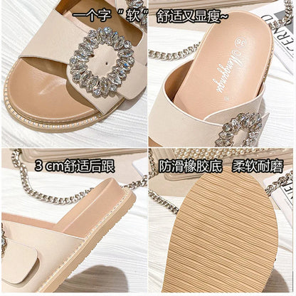 2026 Brand Rhinestone Buckle Sandals