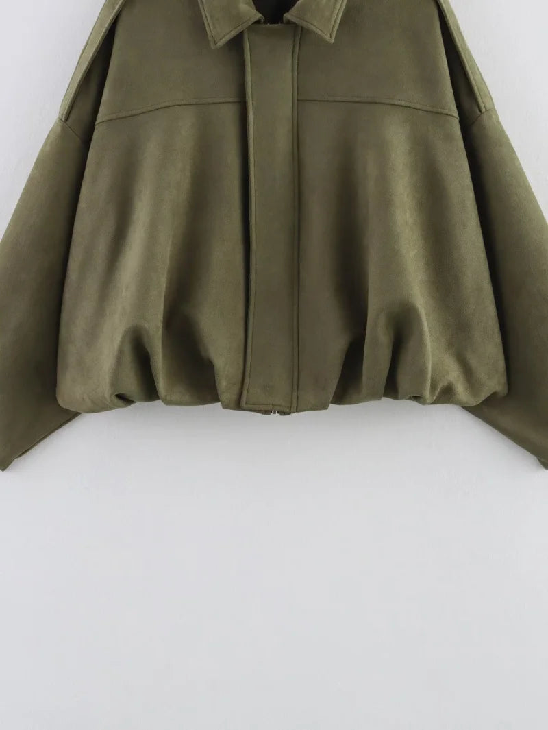 Styledora Suede Oversized Jacket