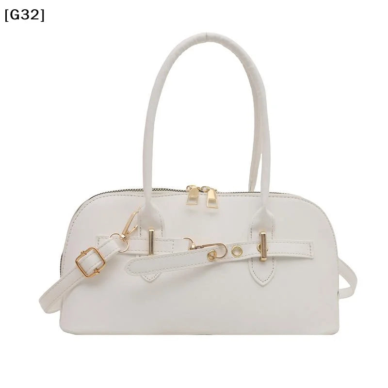 Women's Fashionable Handbag Retro Style Crossbody Bag For Commuting Soft PU Shoulder Bag[G32]