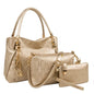 Women's Handbag 3-piece Set Women's Shoulder Bag Fashion Purse Vintage Leather Bag Large Capacity Handbag Inclined Shoulder Bag