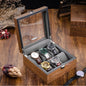 Wooden Watch Box Mens Watch Case Storage Box Travel Luxury Watches Organizer Display Collection Portable Storage Boxes Men Gift