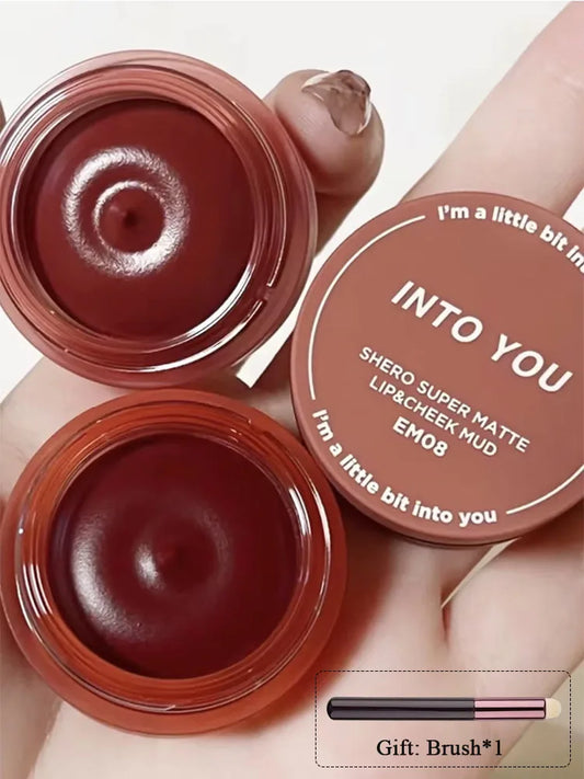 Into You Canned Lip Mud Matte Velvet Whitening Long lasting Lipstick Frost Lip Glaze Natural Bare Color